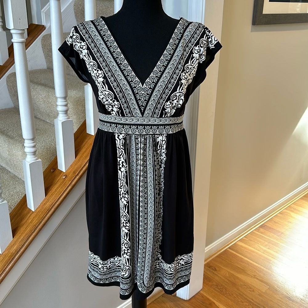INC Black and White dress - size S